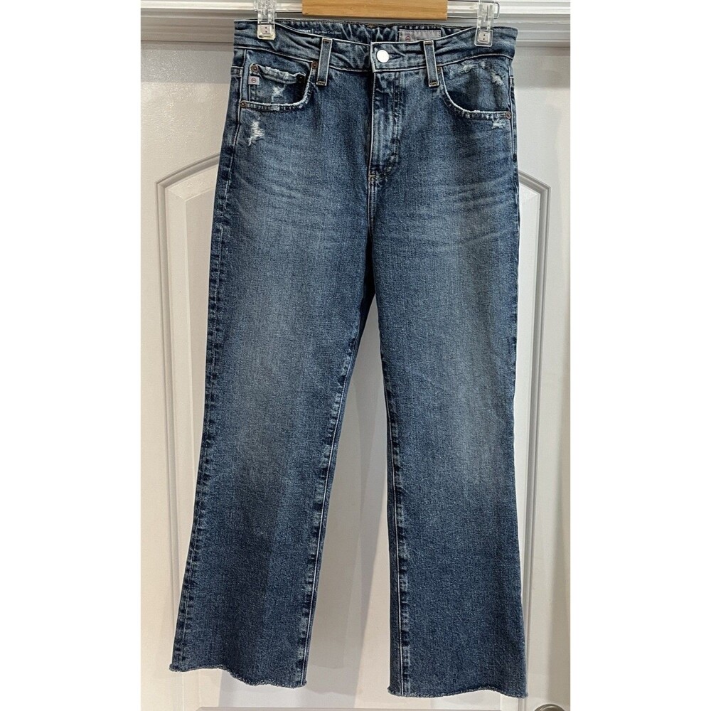 AG Adriano Goldschmied Jeans Women 28 Blue Kinsley Boot Crop High Rise